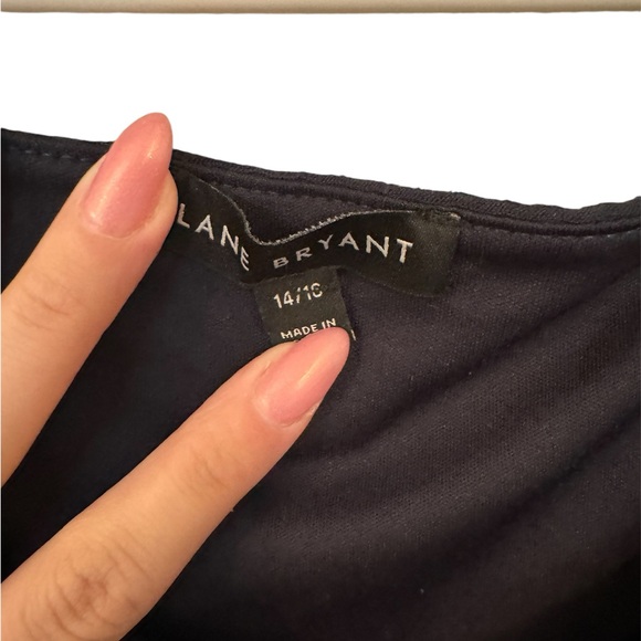 Lane Bryant blouse size 14/16 navy blue feminine dainty cottagecore girlhood - Picture 4 of 4